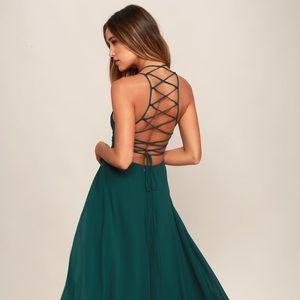 Lulus strappy bridesmaids dress
